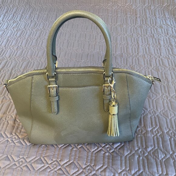 MICHAEL KORS  large SAGE green SATCHEL FREE shipping - Picture 10 of 12